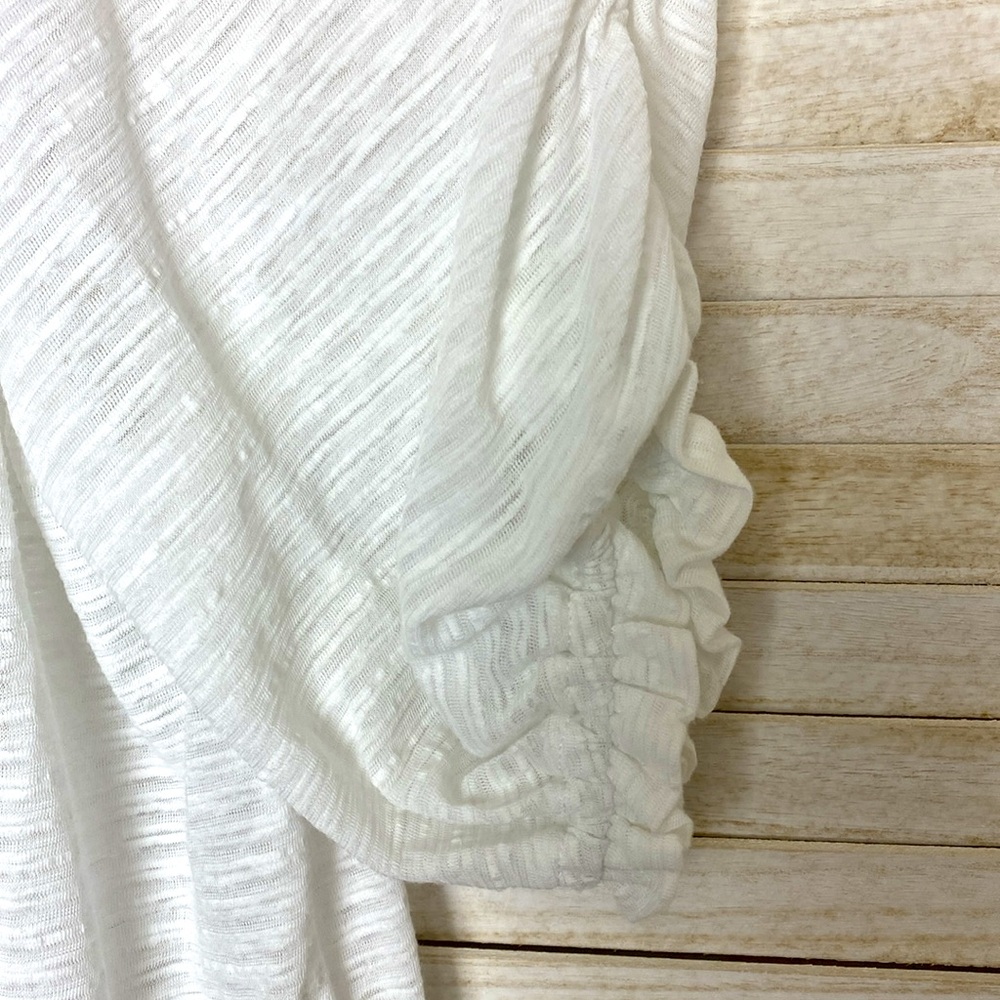 Free People Dorothy Puff-Sleeve Cropped Top. Size Large - Picture 9 of 12